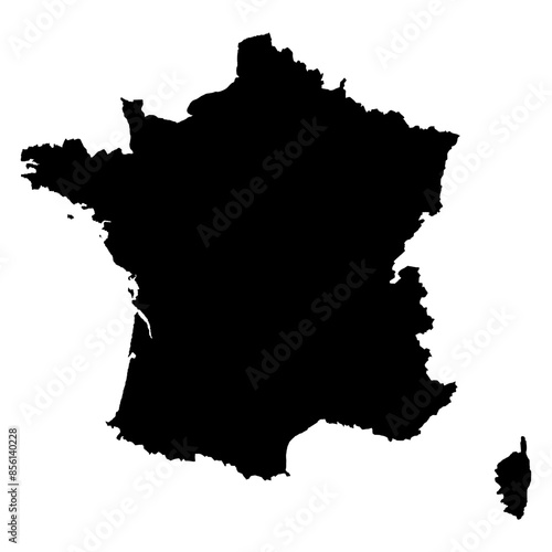 France map silhouette vector illustration