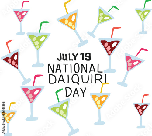 national daiquiri day is celebrated every year on 19 July.