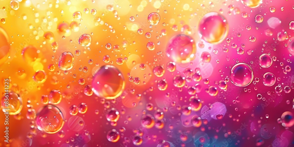 Abstract Water Droplet Art with Colorful Background Abstract Water Droplet Art with Colorful Background
