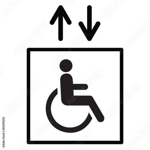 Ilustración de una persona en silla de rueda. Vector