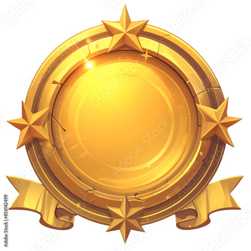 medal award with ribbon