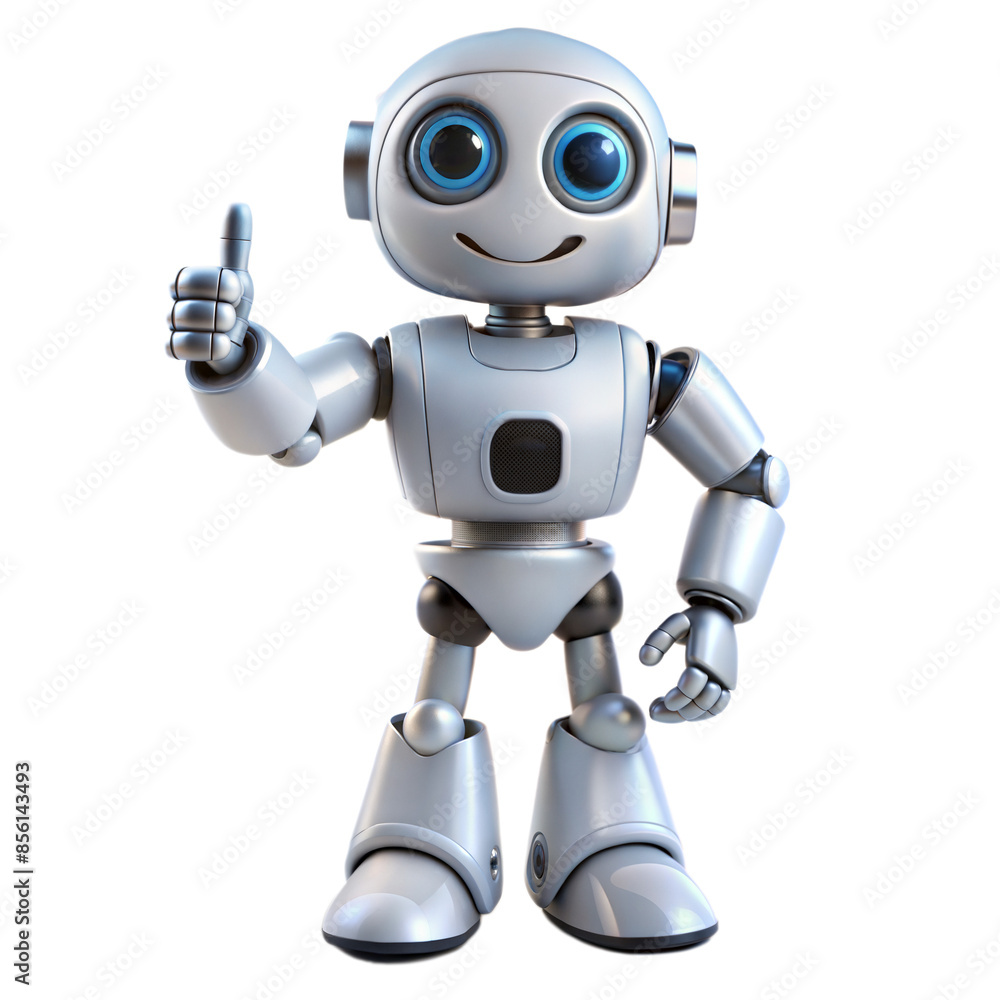 robot giving thumbs up on transparent background robot giving thumbs up on transparent background