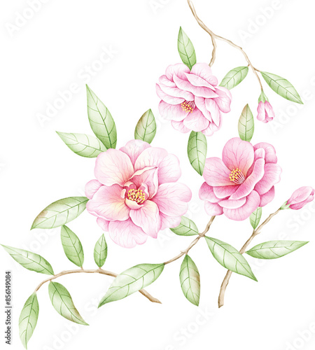 floral vector illustration with separate layers
