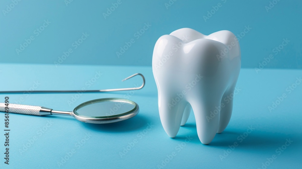 a white tooth next to a dental tool a white tooth next to a dental tool