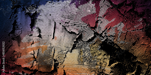 Old ripped torn posters grunge texture background creased crumpled paper backdrop placard surface / Urban street posters