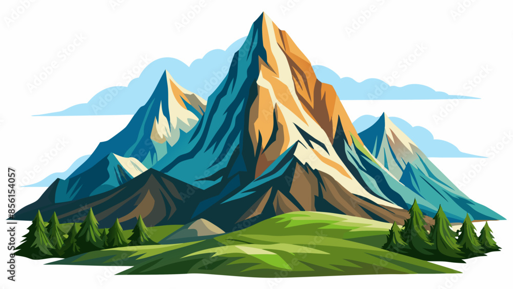 Beautiful mountains landscape vector illustration Beautiful mountains landscape vector illustration