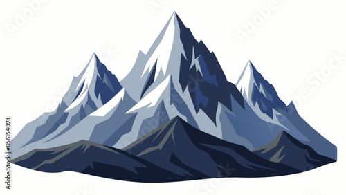 Beautiful mountains landscape vector illustration 