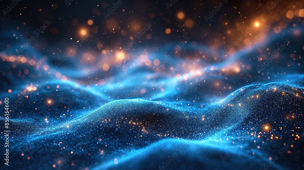 Fototapeta premium Blue and glitter texture abstract background 