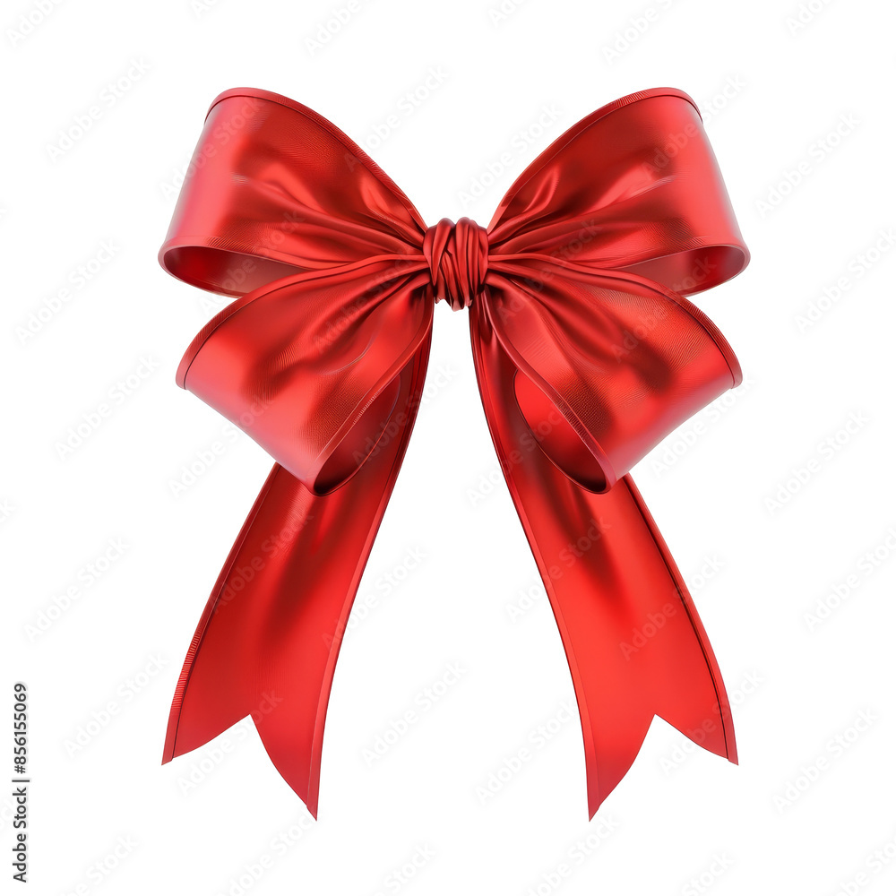 Elegant pink satin bow with a smooth texture and glossy finish, isolated on white background. Gift wrapping concept. Elegant pink satin bow with a smooth texture and glossy finish, isolated on white background. Gift wrapping concept.