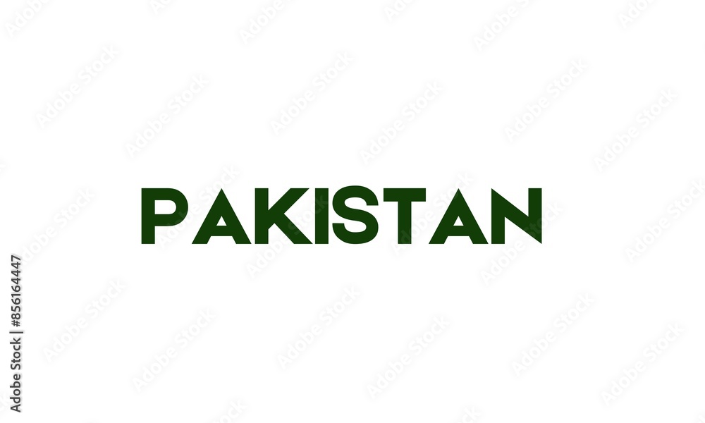 High-quality image of the word 'Pakistan' in bold green text on a clean white background. Ideal for patriotic projects, cultural themes, and educational purposes. High-quality image of the word 'Pakistan' in bold green text on a clean white background. Ideal for patriotic projects, cultural themes, and educational purposes.