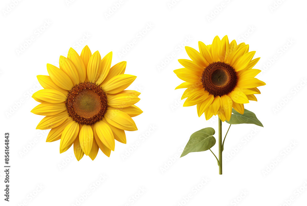 Naklejka premium Sunflower isolated on transparent background