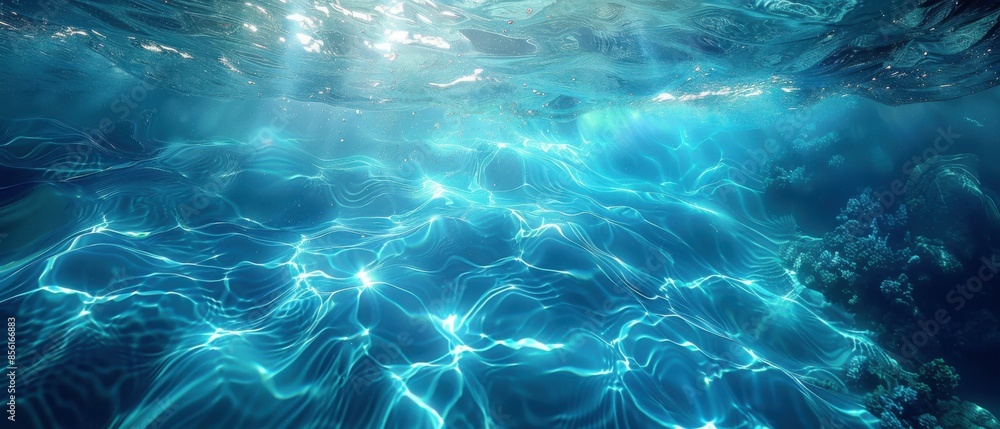 Realistic photo of the water surface