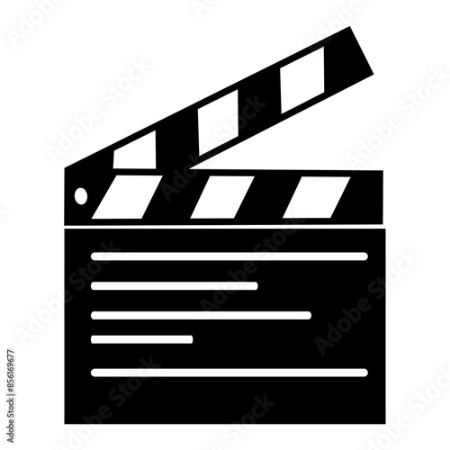 Opened movie shooting clapper board vector