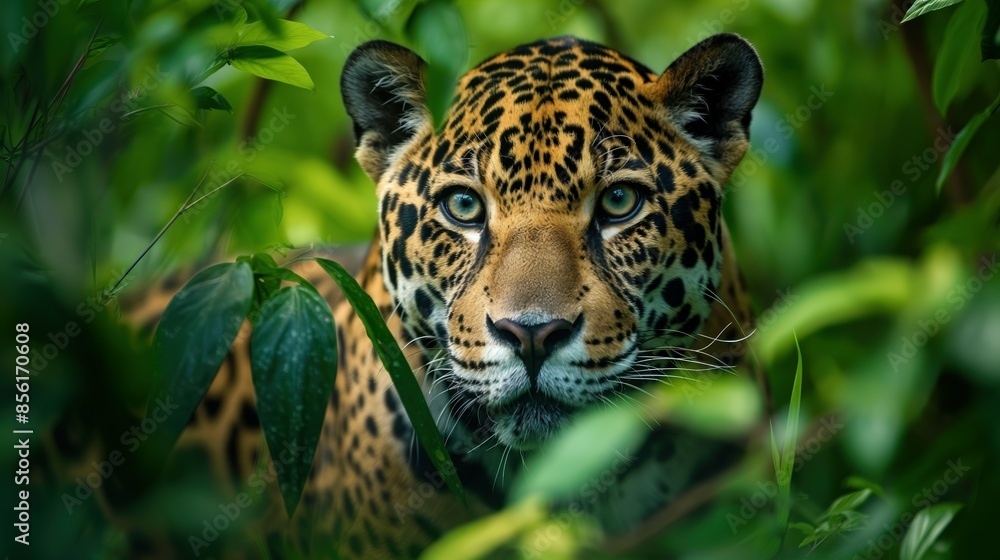 Portrait of a tiger in the bushes Portrait of a tiger in the bushes