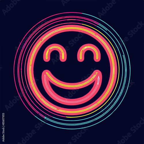 A colorful and psychedelic set of illustrations featuring vibrant, abstract smiley faces. Each artwork showcases a unique blend of swirling patterns and bold colors, perfect for retro, pop art, and ps