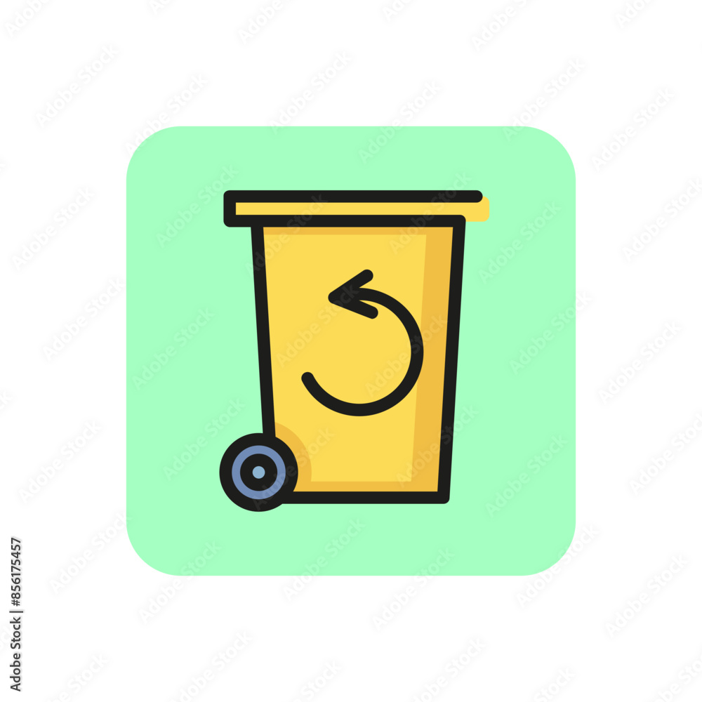 Recycle bin line icon. Dustbin, utilization, garbage. Recycling concept. Can be used for topics like ecology, environment, public pictograms Recycle bin line icon. Dustbin, utilization, garbage. Recycling concept. Can be used for topics like ecology, environment, public pictograms