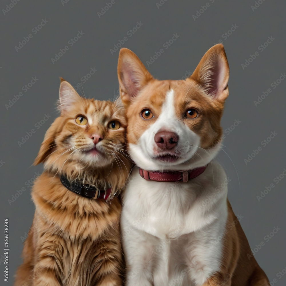 Portrait_of_Happy_dog_and_cat_that_looking_at_the_came Portrait_of_Happy_dog_and_cat_that_looking_at_the_came