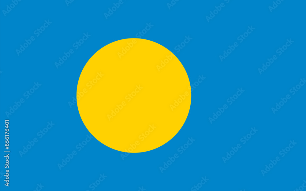 flag of Palau, official state symbol flag of Palau, official state symbol