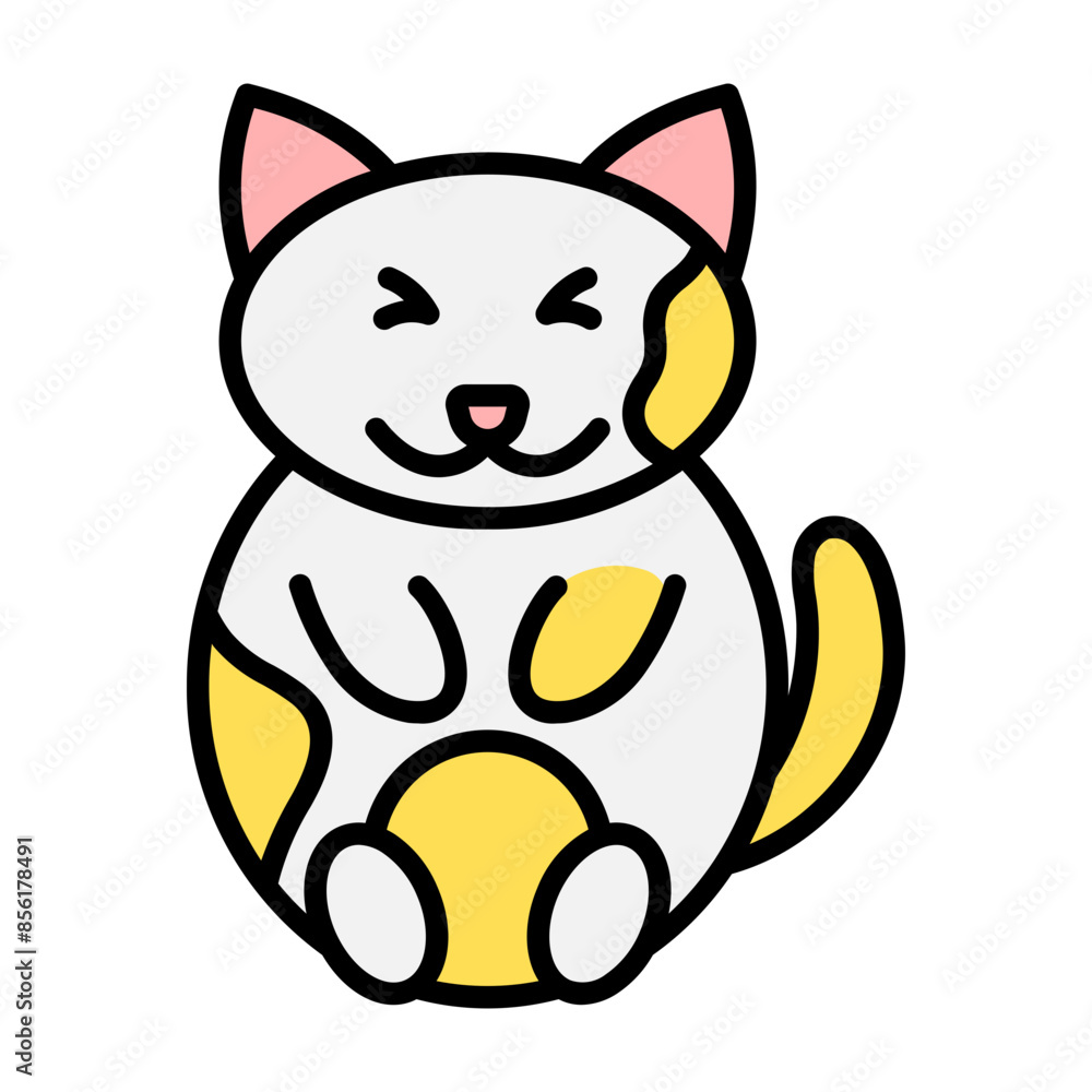 Fototapeta premium Cute Cat Filled