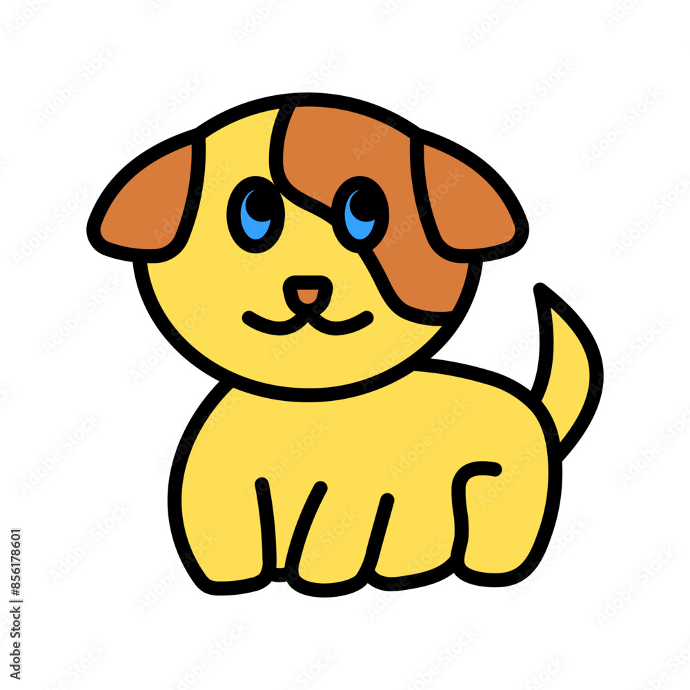 Obraz premium Cute Dog Filled