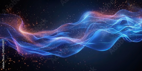 air flow icon on transparent background infrared wind wave light effect modern illustration.stock illustration