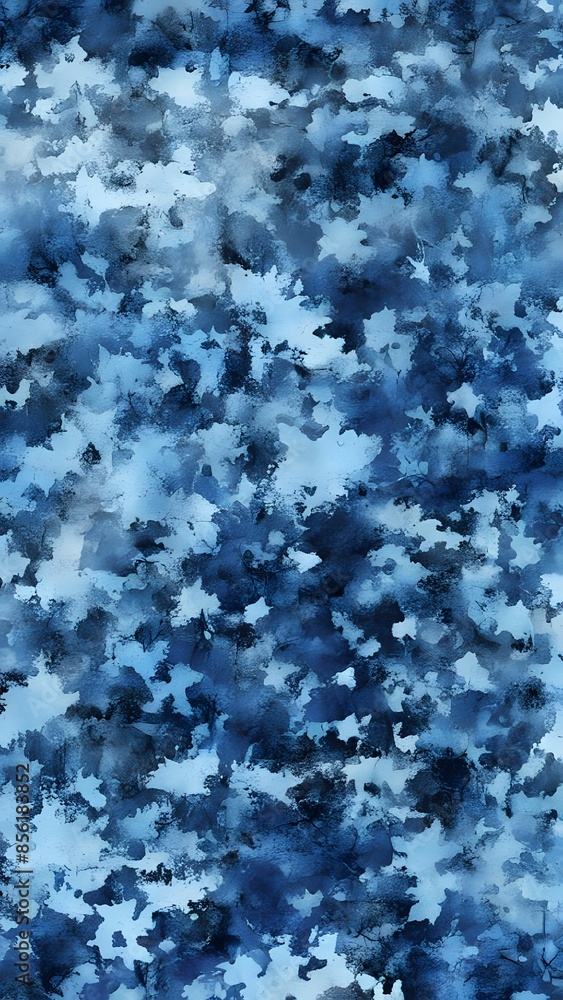 Fototapeta premium camouflage blue background military dark pattern, modern texture fashionable design