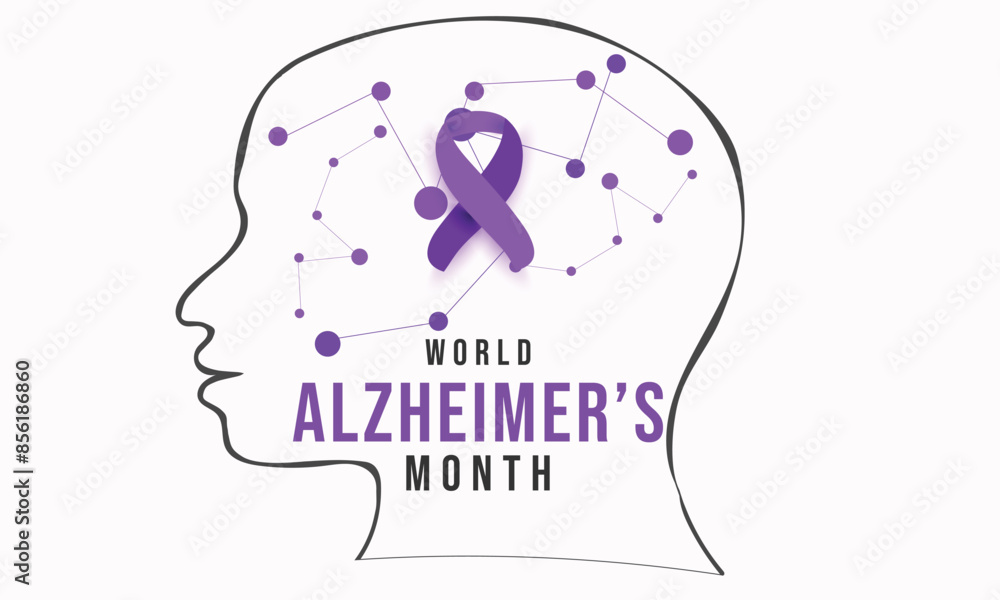 World Alzheimer's month. background, banner, card, poster, template. Vector illustration. World Alzheimer's month. background, banner, card, poster, template. Vector illustration.