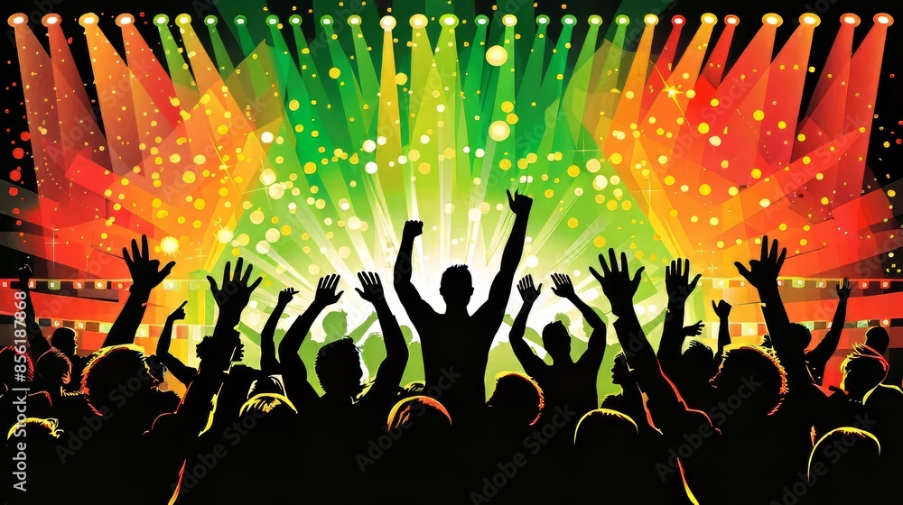 Lively dj nightclub party with festive music crowd for a dynamic rave experience Lively dj nightclub party with festive music crowd for a dynamic rave experience