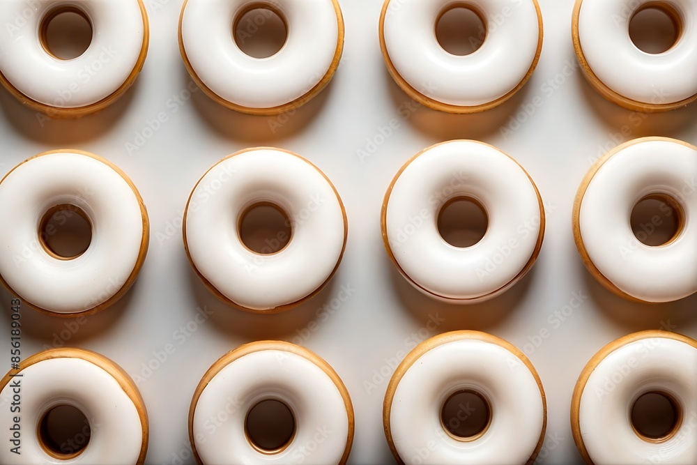 Repeating Pattern of Krispy Kreme Donuts in Bold Colors Repeating Pattern of Krispy Kreme Donuts in Bold Colors