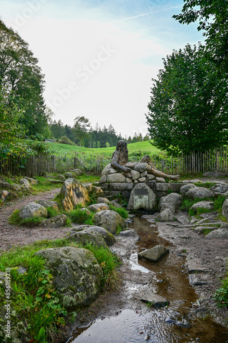 Bregquelle, Die Donauquelle, Quelle des Donaubachs, Furtwangen im Schwarzwald, Baden-Württemberg, Deutschland