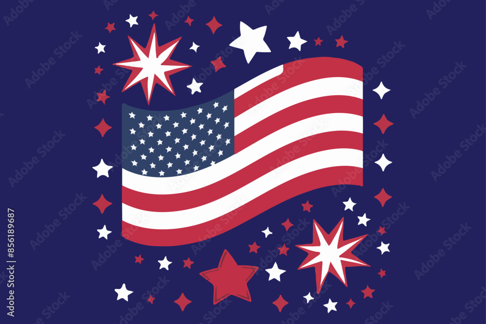 Obraz premium USA National Flag vector illustration