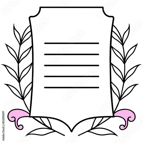 Beautiful design card frame letter vector illustration