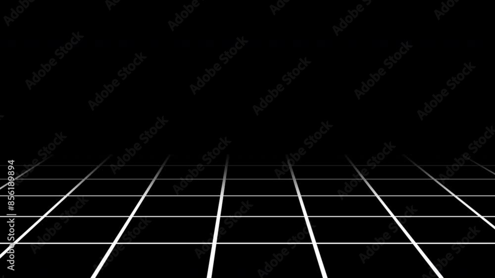Immersive Black And White Abstract Grid Animation Seamless Looping