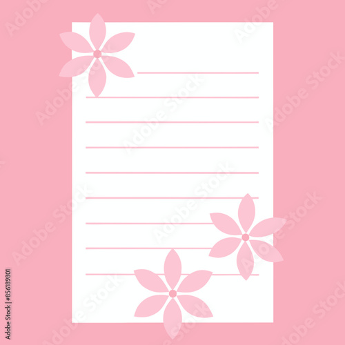 Pink Frame Card Design Vector Illustration