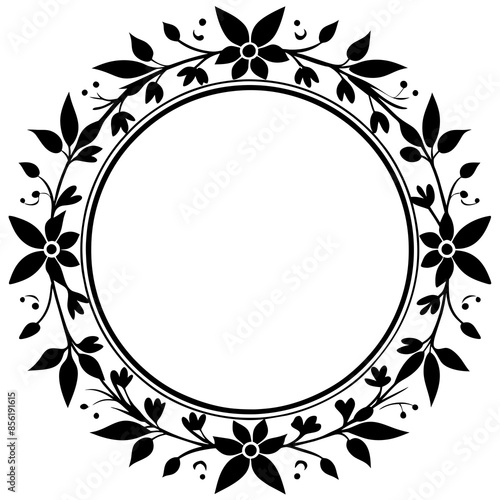 Beautiful Flower Design Frame Vector Illustration