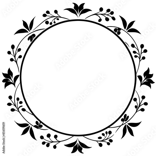 Beautiful Flower Design Frame Vector Illustration