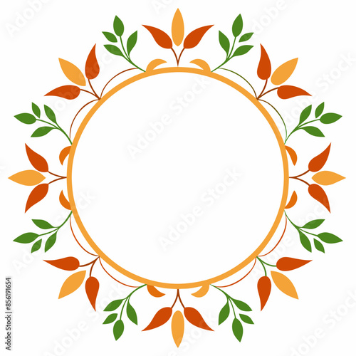 Beautiful Flower Design Frame Vector Illustration