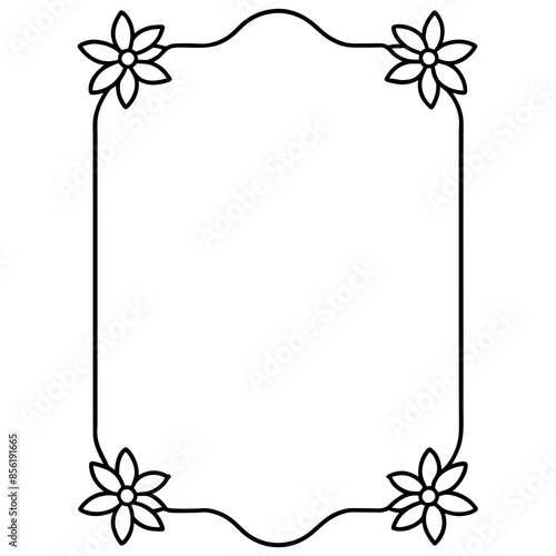 Beautiful Flower Design Frame Vector Illustration