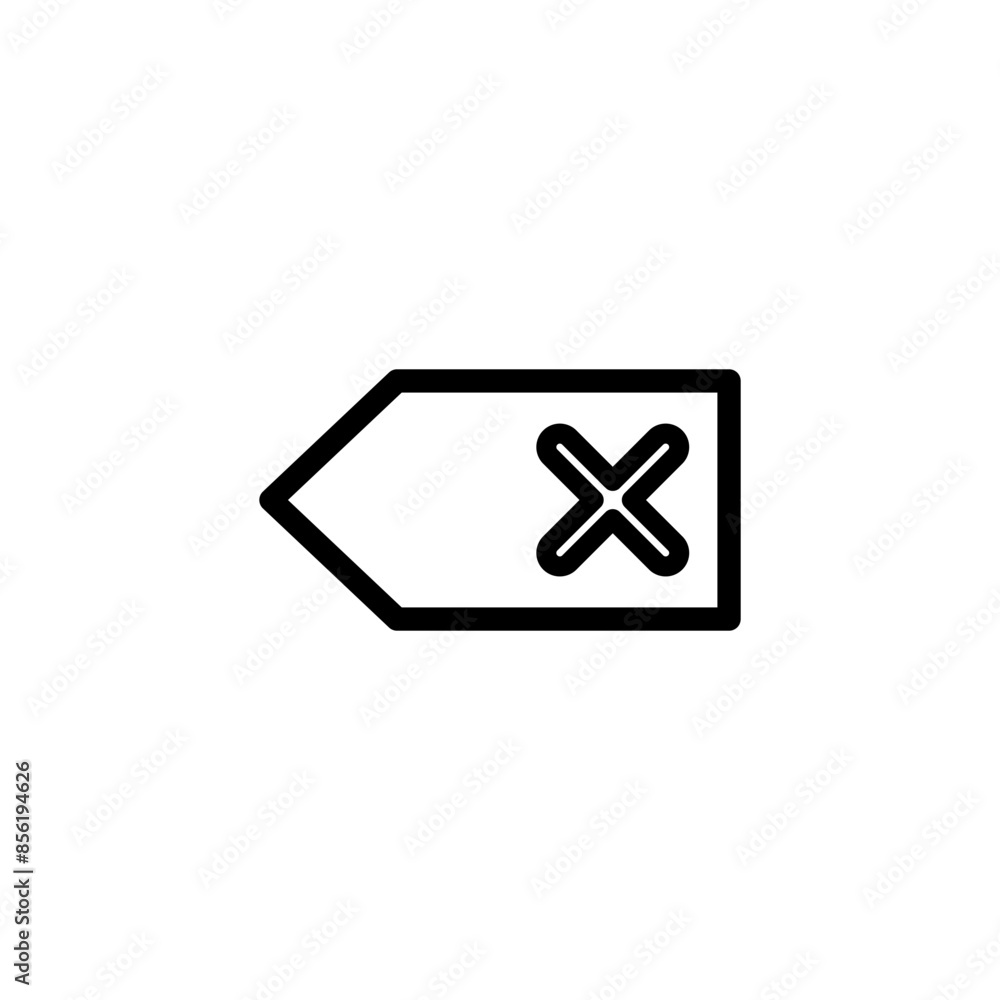 Backspace icon. Delete icon in white background Backspace icon. Delete icon in white background
