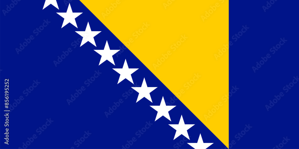 Fototapeta premium flag of Bosnia and Herzegovina, official state symbol