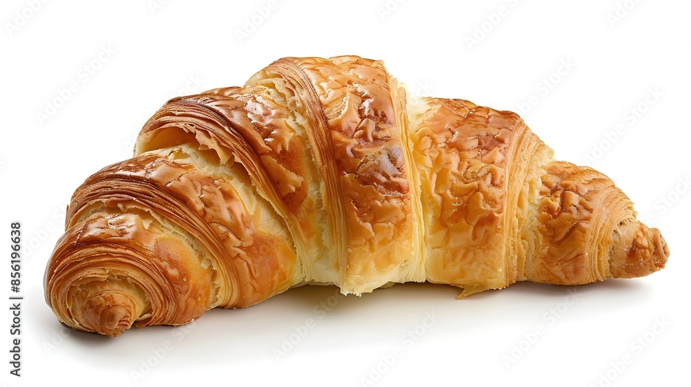 Buttery croissant on a white background Buttery croissant on a white background