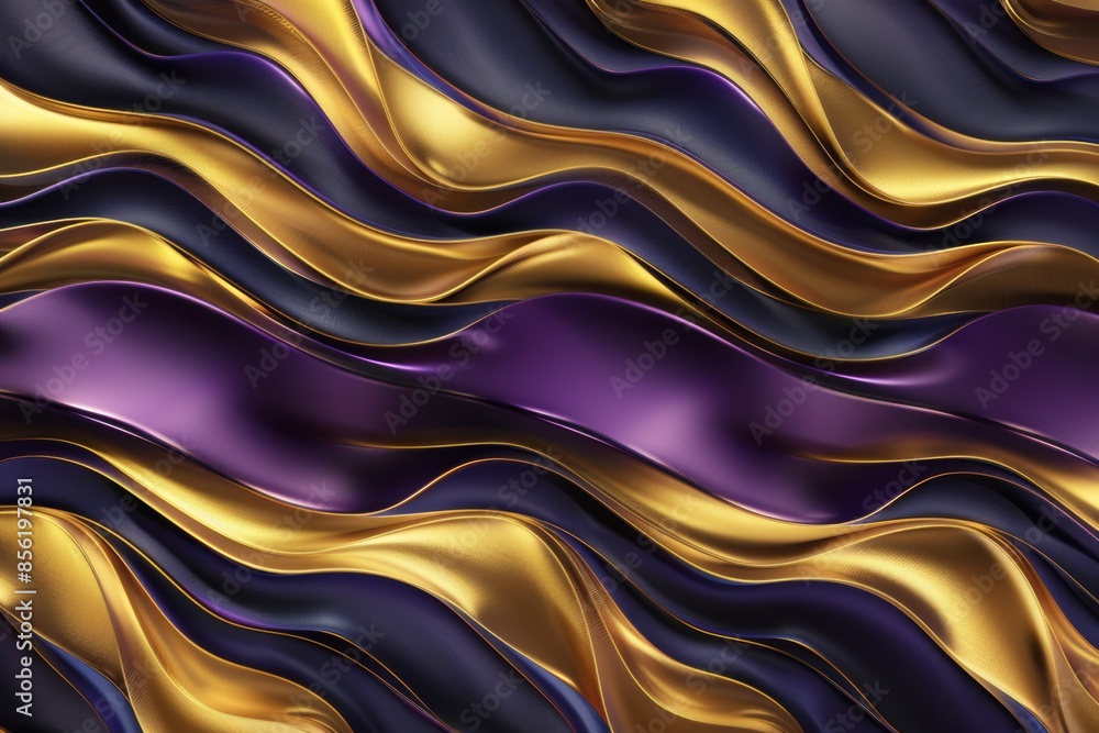 abstract metallic background of gold and purple waves abstract metallic background of gold and purple waves