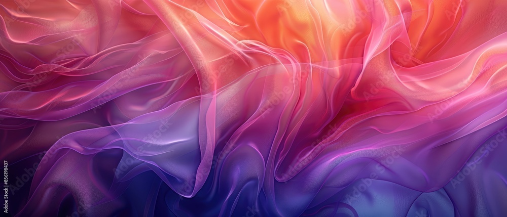 Abstract background with colorful fabric in pink, purple, and orange hues. Abstract background with colorful fabric in pink, purple, and orange hues.