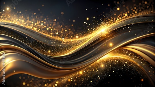 Luxurious Black and Gold Abstract Design for Elegant Digital Backgrounds