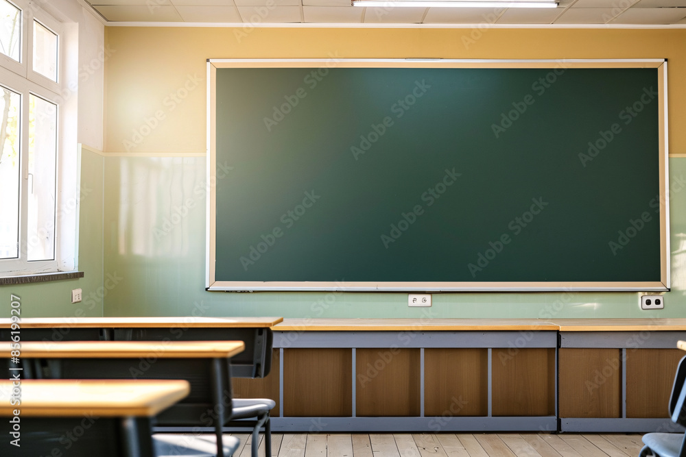 Blackboard on the wall in class room Blackboard on the wall in class room