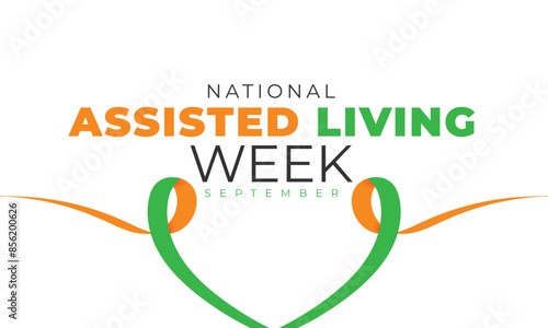 National Assisted living week. background, banner, card, poster, template. Vector illustration.