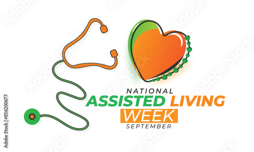 National Assisted living week. background, banner, card, poster, template. Vector illustration.