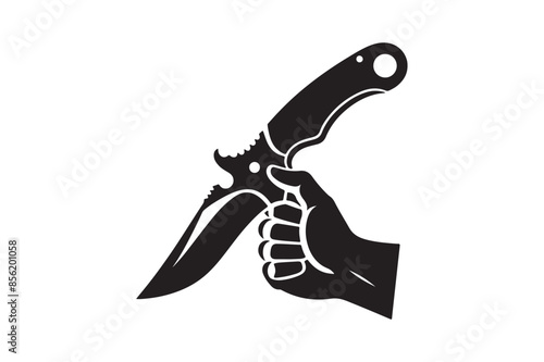 Knife vector silhouette illustration