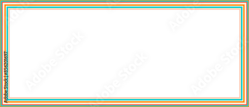 A retro striped frame border design element.