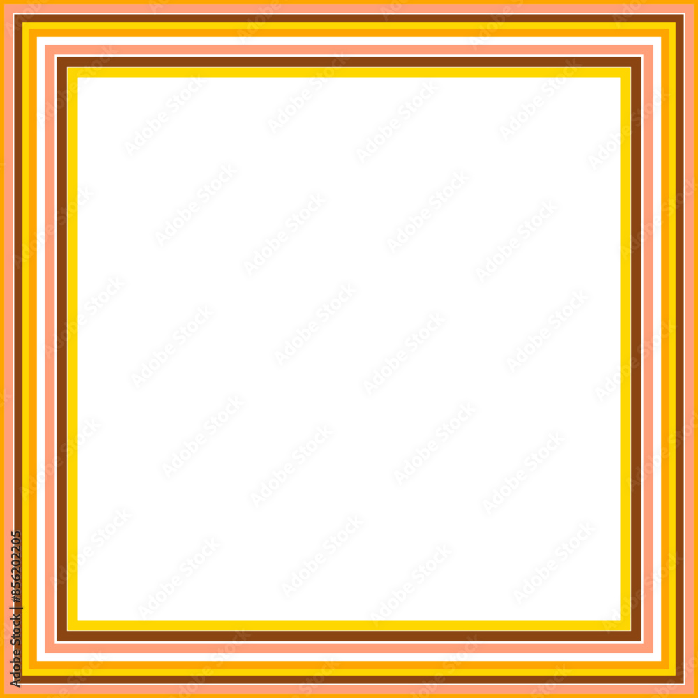 A retro striped frame border design element. A retro striped frame border design element.